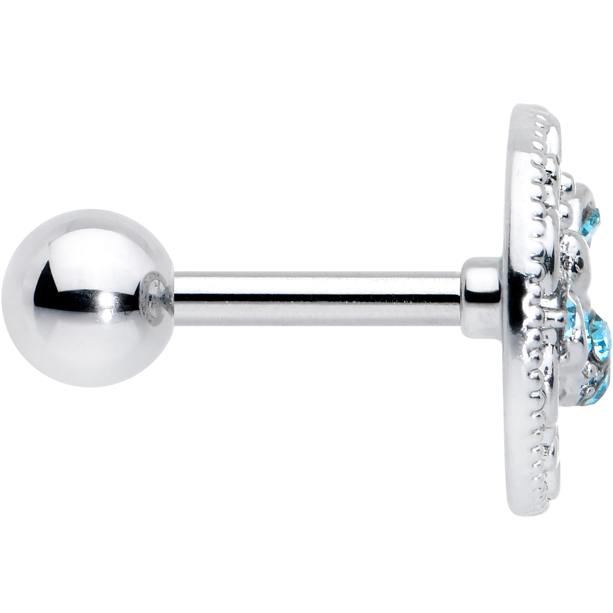 BodyCandy 16G 1/4 Blue Gem Lunar Dragonfly Cartilage Tragus Earring — lifestyle context
