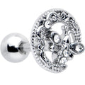 BodyCandy 16G 1/4 Clear Gem Lunar Dragonfly Cartilage Tragus Earring — main product shot