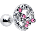 BodyCandy 16G 1/4 Pink Gem Lunar Dragonfly Cartilage Tragus Earring — main product shot