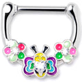 BodyCandy 16G 5/16 Clear CZ Gem Butterfly Love Bug Flower Cartilage Clicker — main product shot