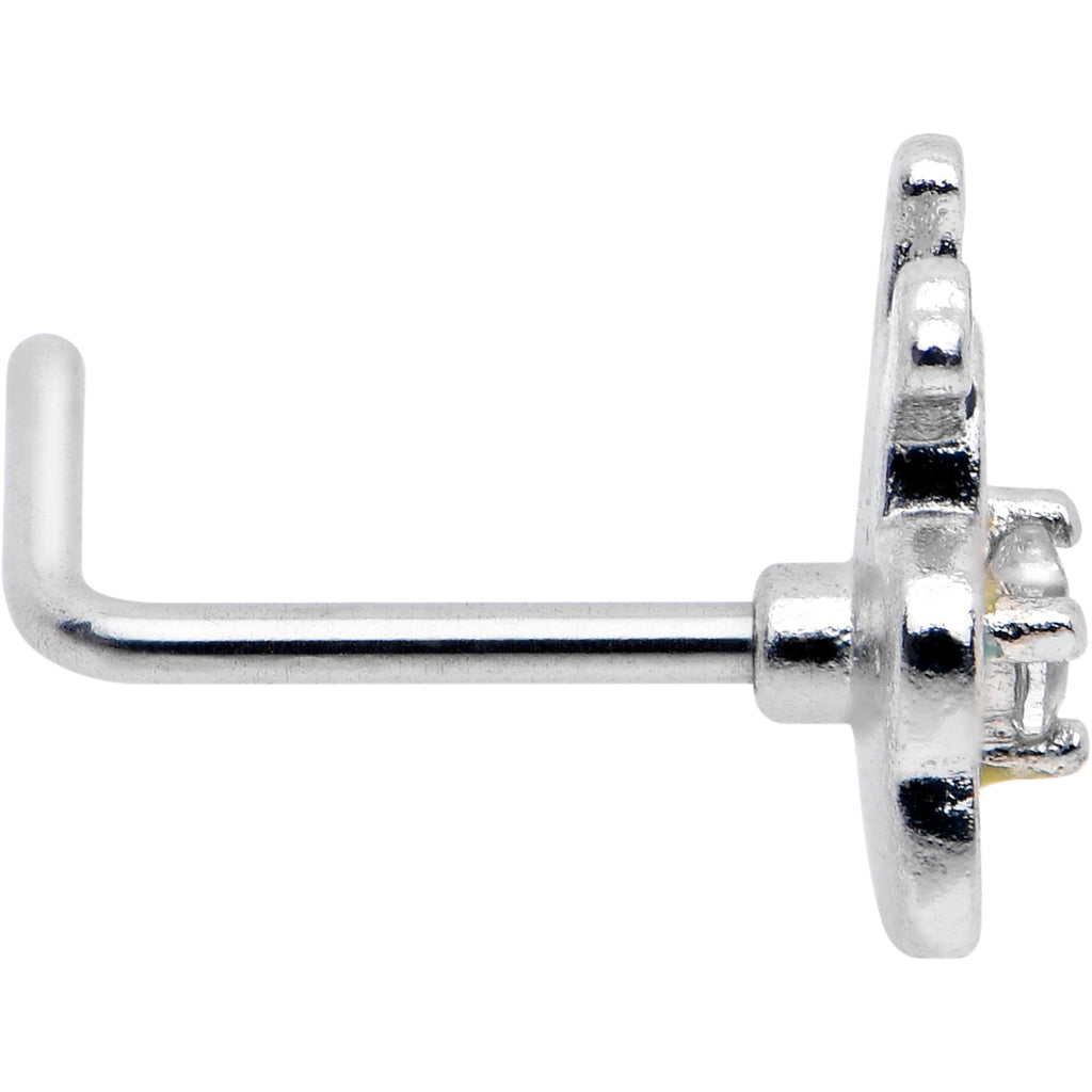 BodyCandy 20G 7mm Clear CZ Gem Butterfly Love Bug L Shape Nose Ring — lifestyle context