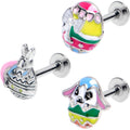 BodyCandy 16G 5/16 Easter Egg Bunny Labret Monroe Tragus Set of 3 — main product shot