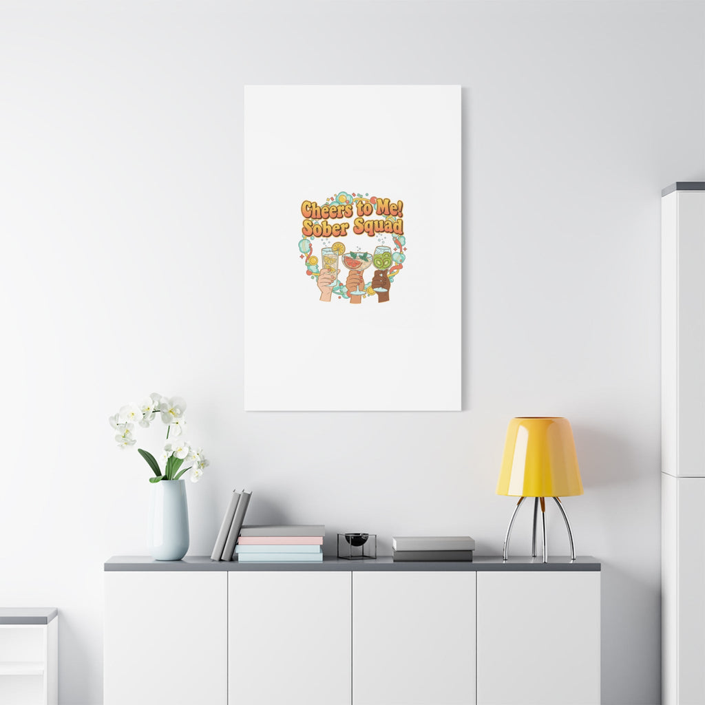 Cheers to Me Sober Squad Canvas | Dry January Mocktail Art