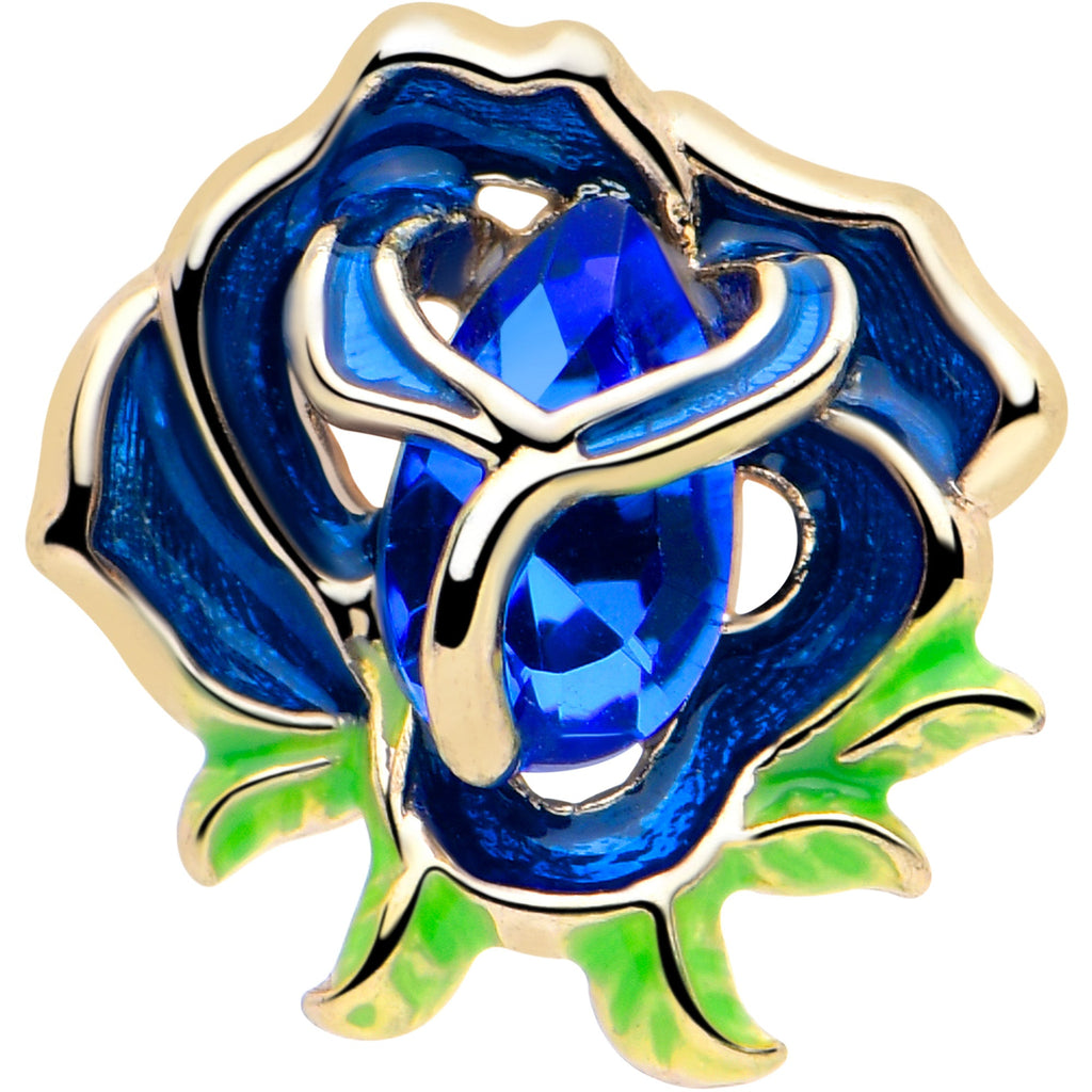 BodyCandy 20G 7mm Deep Blue Flower L Shape Nose Ring — lifestyle context