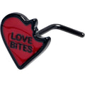 BodyCandy 20G 7mm Black Love Bites Heart Valentine L Shape Nose Ring — main product shot