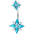 BodyCandy Blue Gem Star Power Double Mount Belly Ring — main product shot