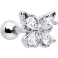 BodyCandy 16G 1/4 Clear Gem Baroque Beauty Butterfly Cartilage Tragus Earring — main product shot