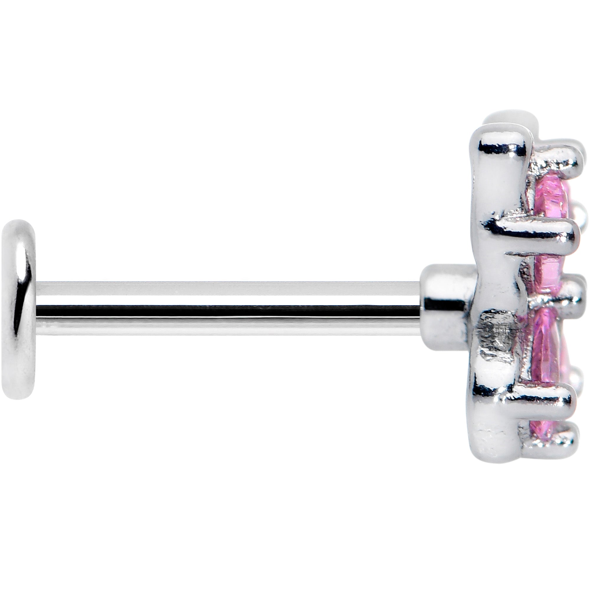 BodyCandy 16G 5/16 Pink Gem Baroque Butterfly Internally Threaded Labret — lifestyle context