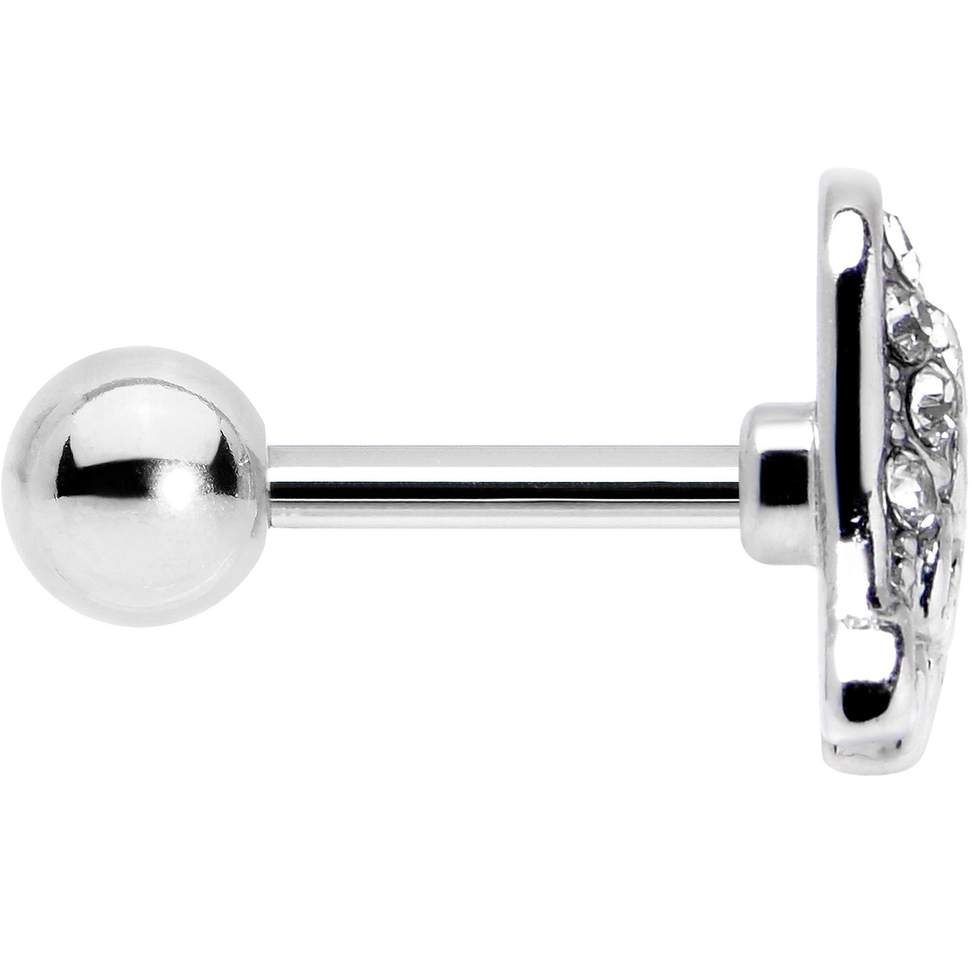 BodyCandy 16G 1/4 Clear Gem Heavenly Heart Angel Wing Black Cartilage Earring — lifestyle context