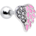 BodyCandy 16G 1/4 Clear Gem Heavenly Heart Angel Wing Pink Cartilage Earring — main product shot