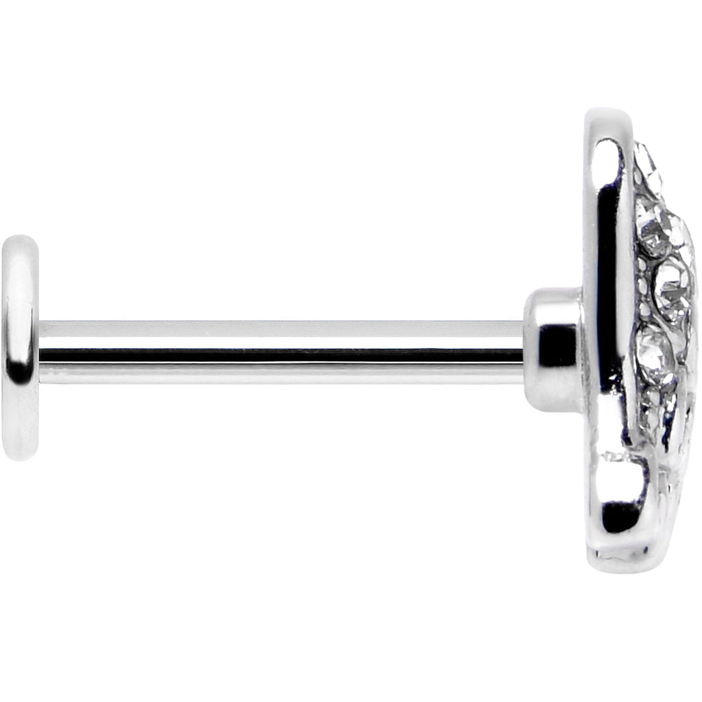 BodyCandy 16G 5/16 Clear Gem Heavenly Heart Angel Wing Black Labret Tragus — lifestyle context