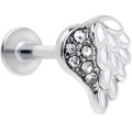 BodyCandy 16G 5/16 Clear Gem Heavenly Heart Angel Wing White Labret Tragus — main product shot