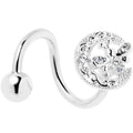 BodyCandy Clear Gem Lunar Dragonfly Spiral Twister Belly Ring — main product shot