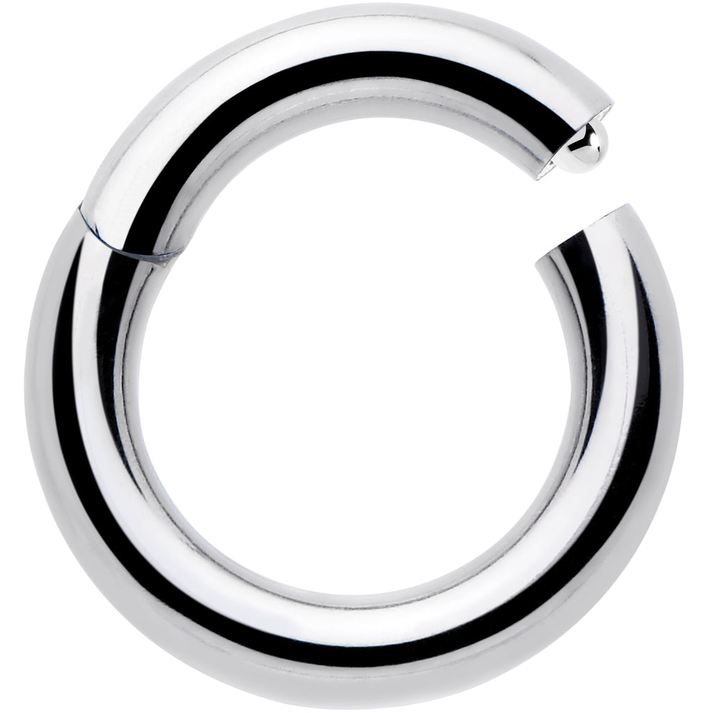 BodyCandy 14G 1/4 316L Surgical Steel Precision Hinged Segment Hoop — detail close-up