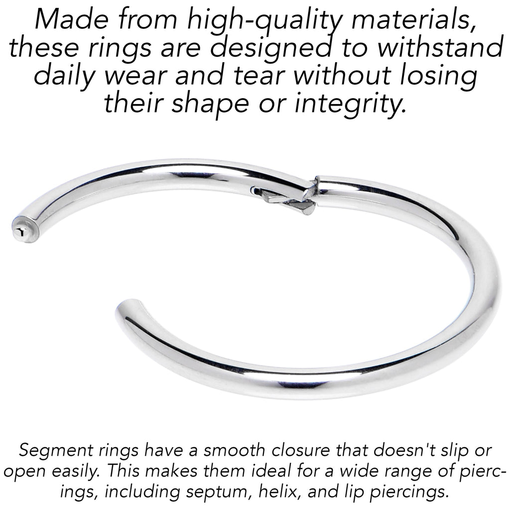 BodyCandy 14G 1/4 316L Surgical Steel Precision Hinged Segment Hoop — in-use photo
