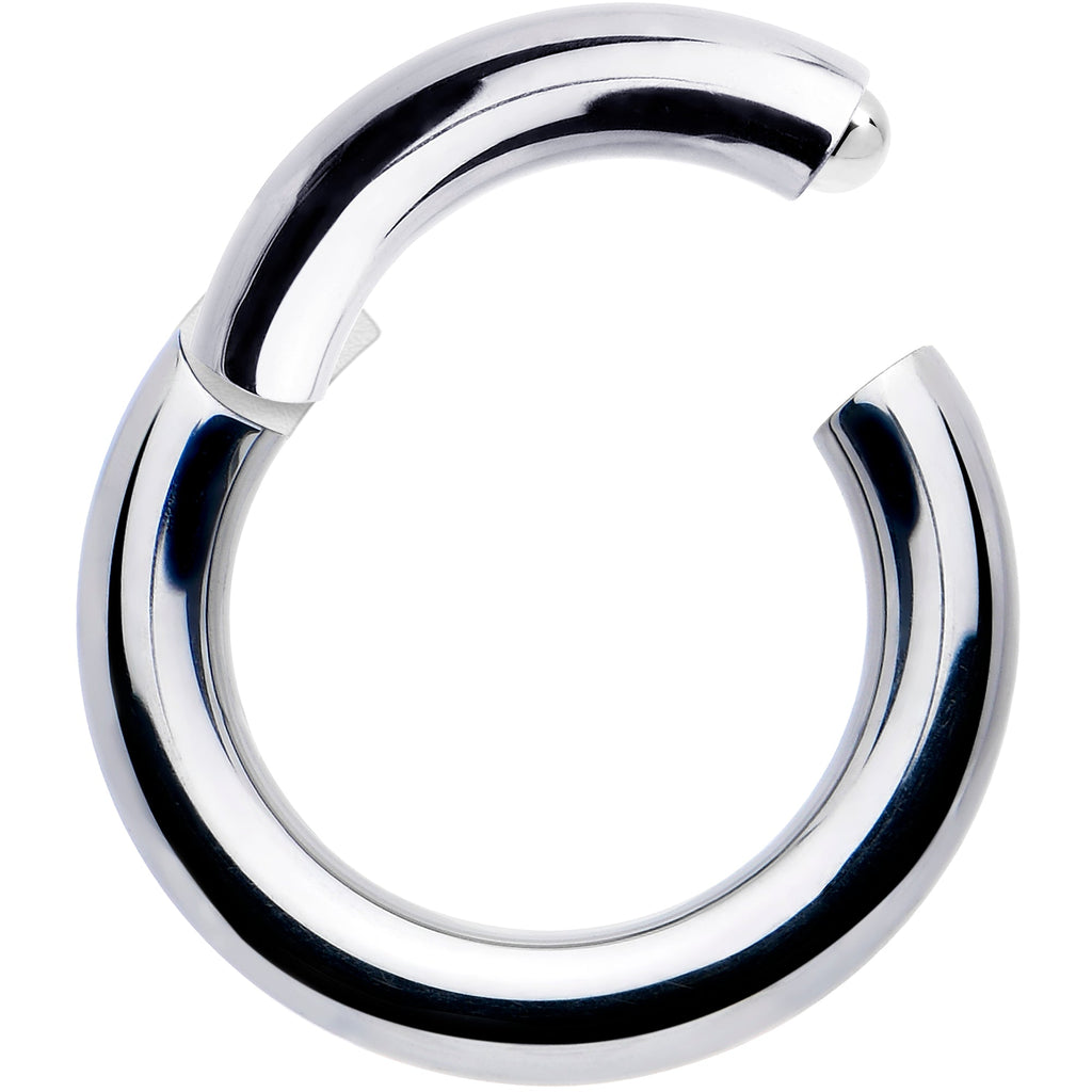 BodyCandy 12G 5/16 316L Surgical Steel Precision Hinged Segment Hoop — detail close-up