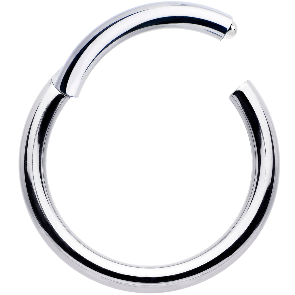 BodyCandy 12G 9/16 316L Surgical Steel Precision Hinged Segment Hoop — detail close-up