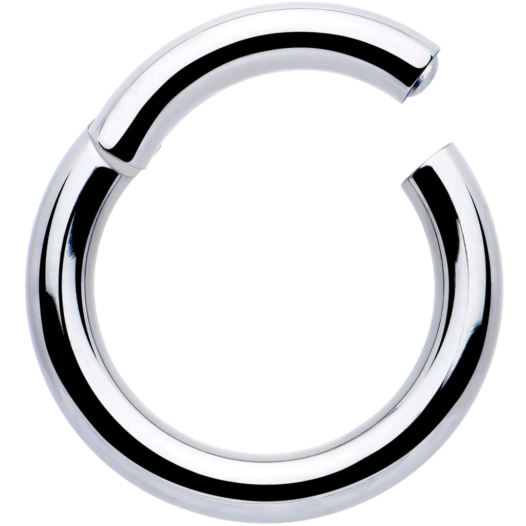 BodyCandy 8G 9/16 316L Surgical Steel Precision Hinged Segment Hoop — detail close-up