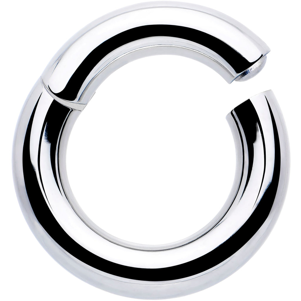 BodyCandy 6G 1/2 316L Surgical Steel Precision Hinged Segment Hoop — detail close-up