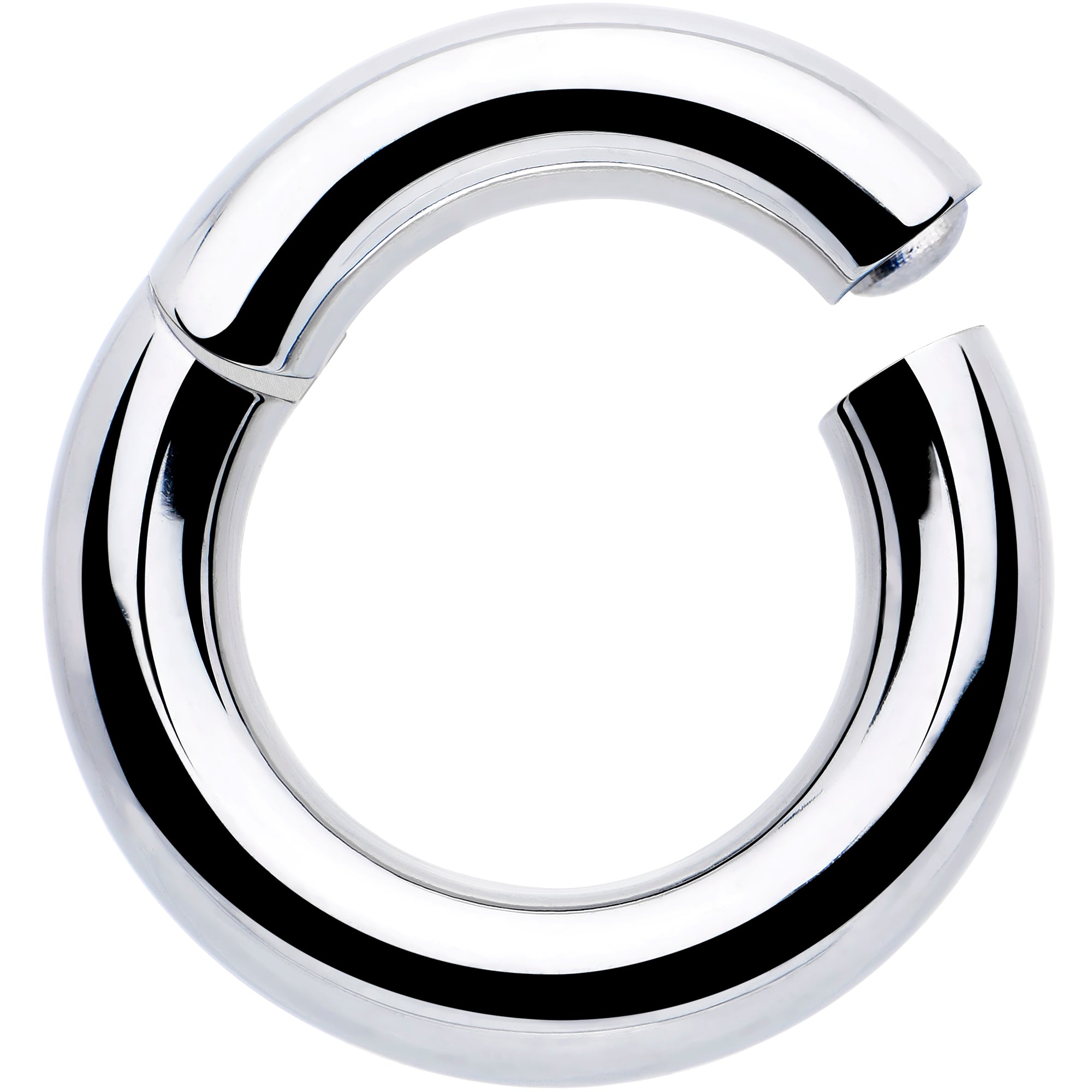 BodyCandy 6G 1/2 316L Surgical Steel Precision Hinged Segment Hoop — detail close-up