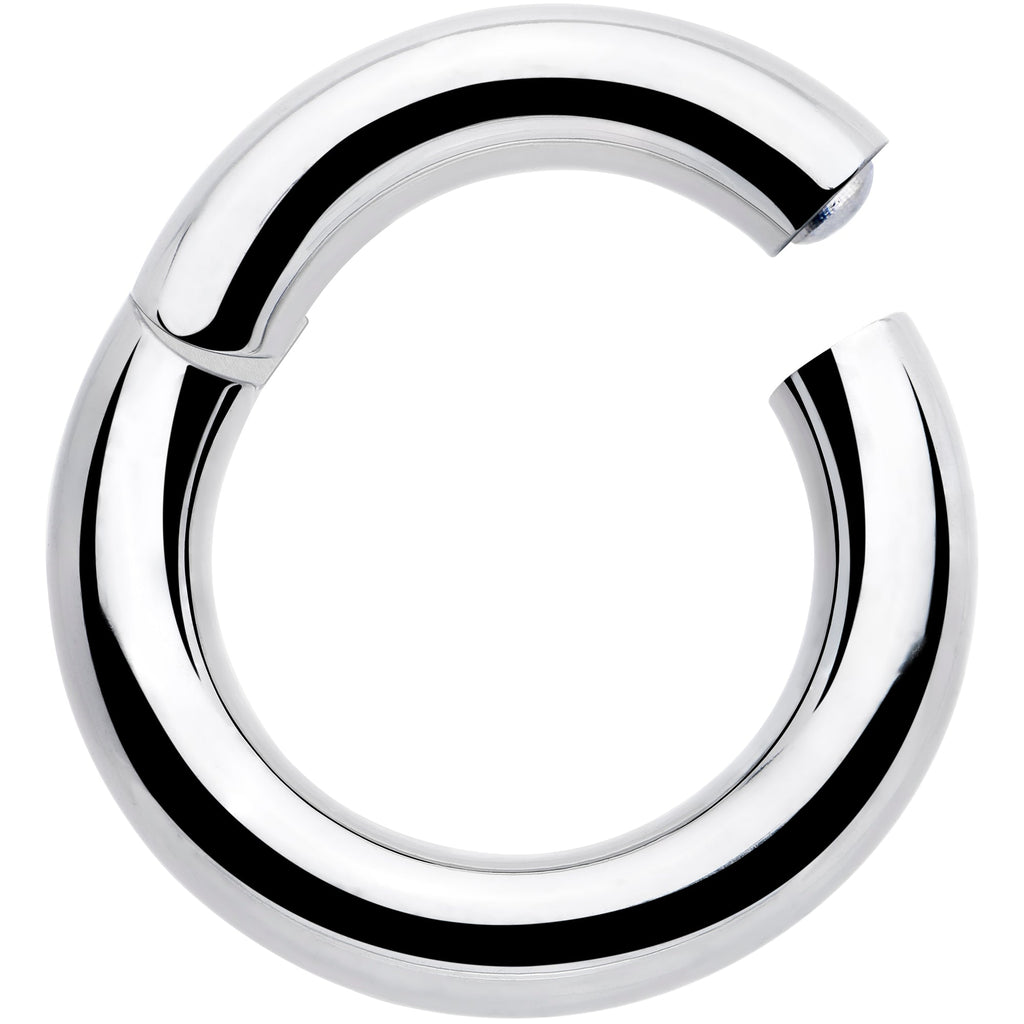 BodyCandy 6G 9/16 316L Surgical Steel Precision Hinged Segment Hoop — detail close-up