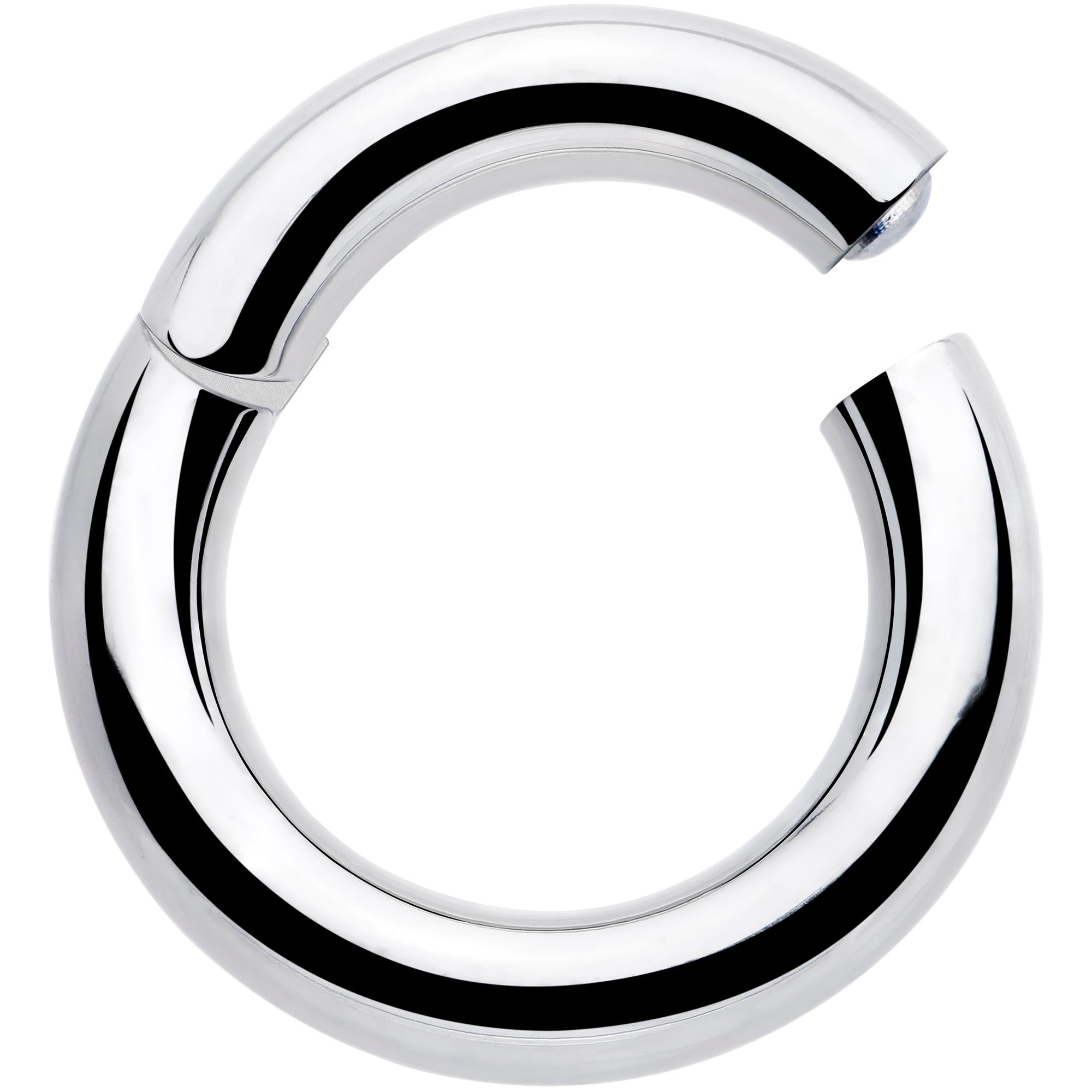 BodyCandy 6G 9/16 316L Surgical Steel Precision Hinged Segment Hoop — detail close-up