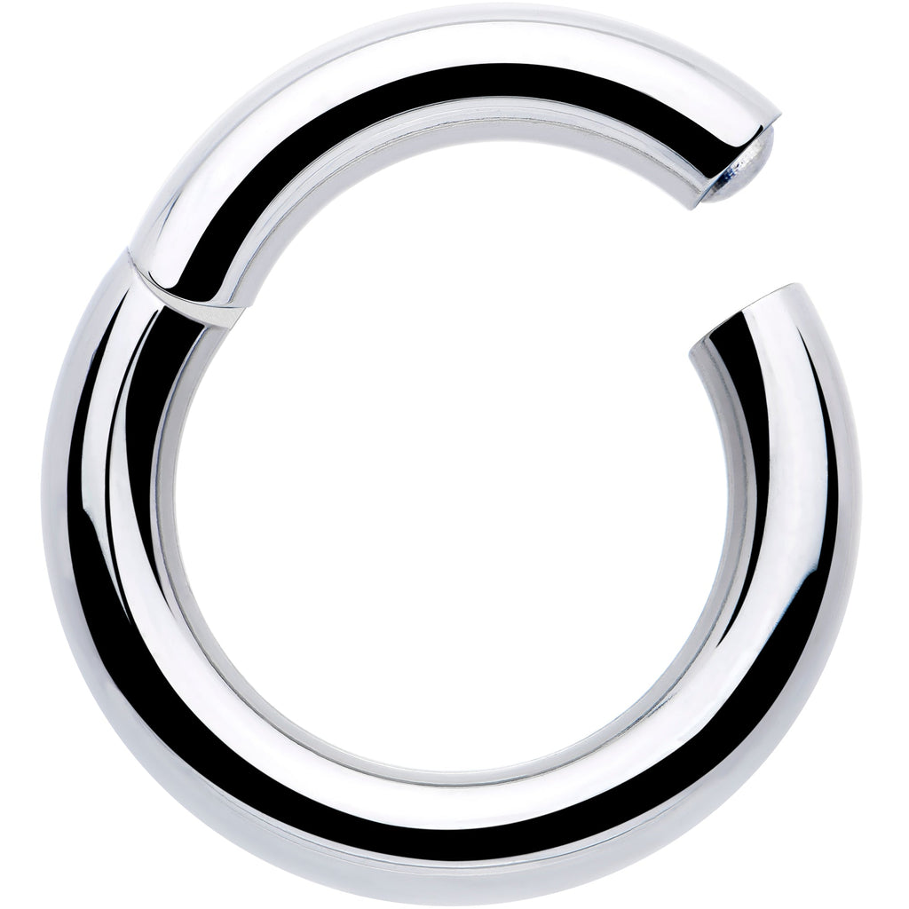 BodyCandy 6G 5/8 316L Surgical Steel Precision Hinged Segment Hoop — detail close-up
