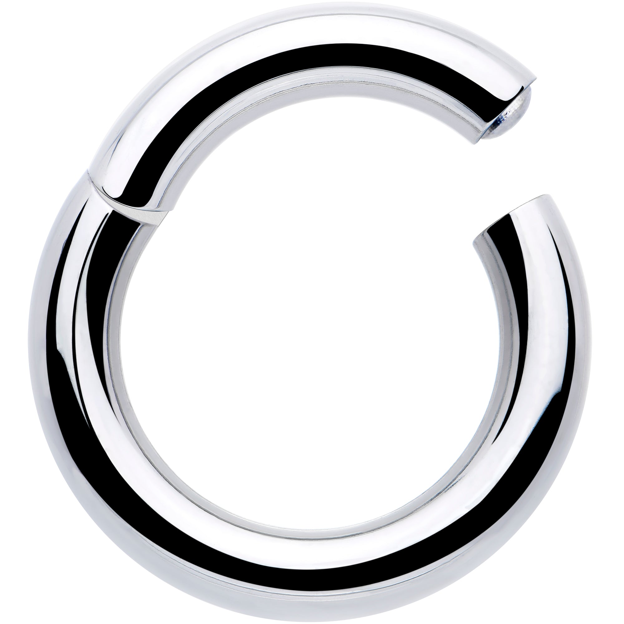 BodyCandy 6G 5/8 316L Surgical Steel Precision Hinged Segment Hoop — detail close-up