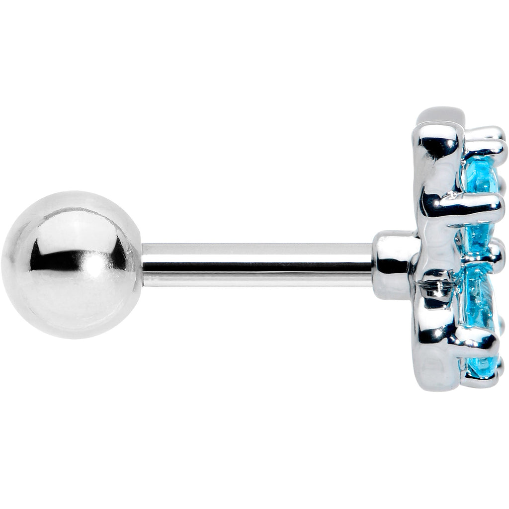 BodyCandy 16G 1/4 Blue Gem Baroque Beauty Butterfly Cartilage Tragus Earring — lifestyle context