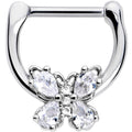 BodyCandy 16G 5/16 Clear Gem Baroque Beauty Butterfly Cartilage Clicker — main product shot