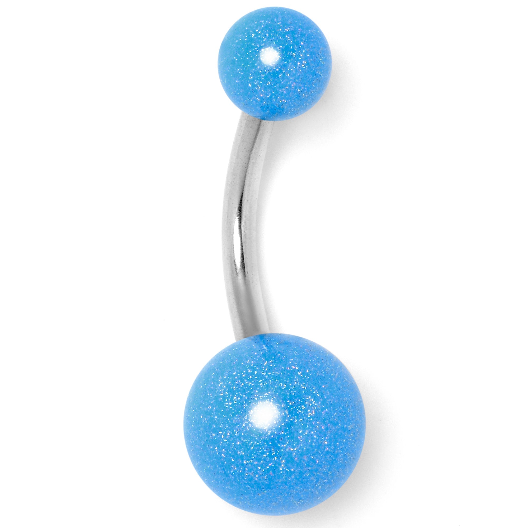 BodyCandy Pastel Shimmer Blue Ends Belly Ring — lifestyle context
