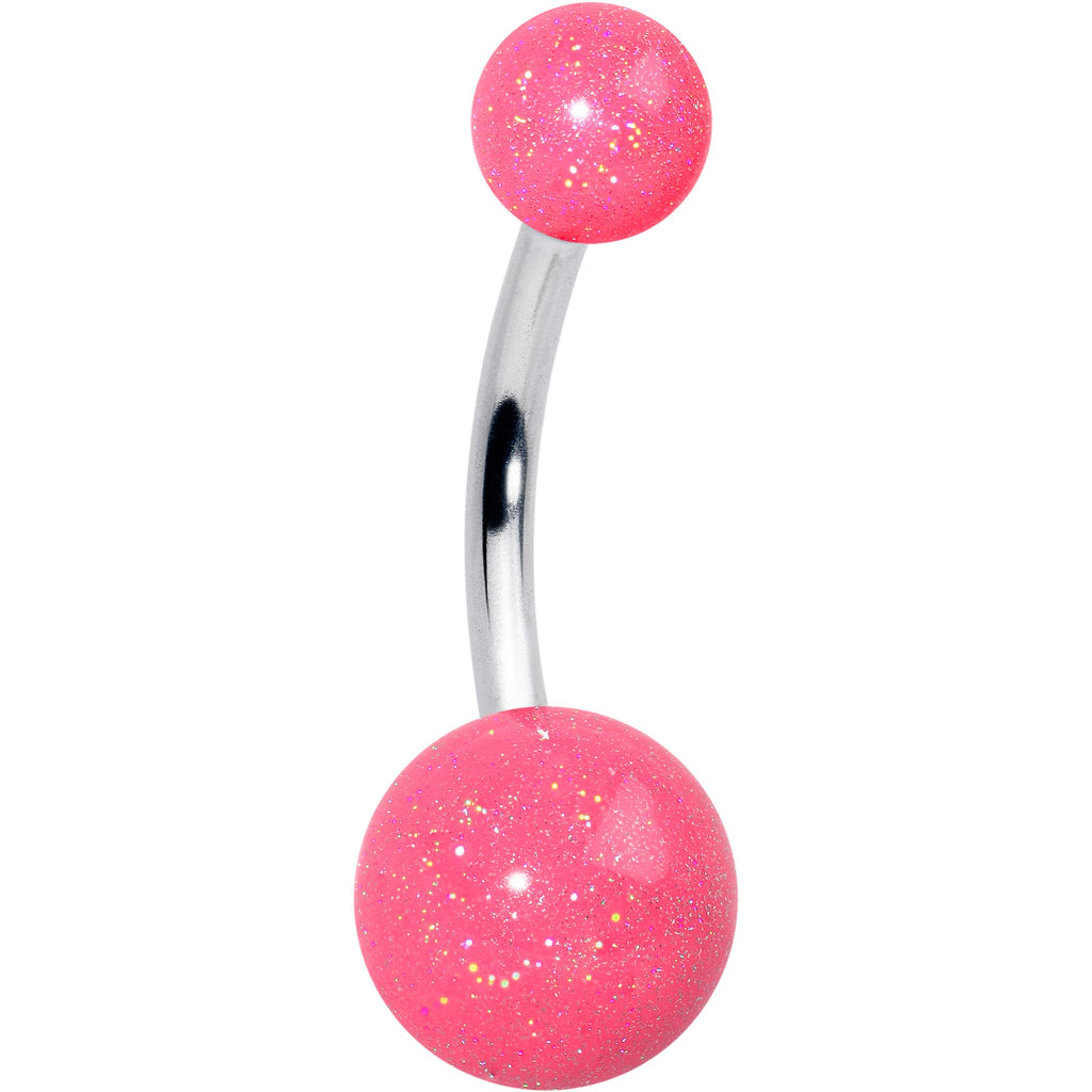 BodyCandy Pastel Shimmer Pink Ends Belly Ring — main product shot