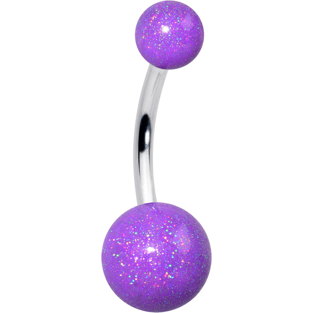 BodyCandy Pastel Shimmer Purple Ends Belly Ring — main product shot