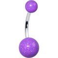 BodyCandy Pastel Shimmer Purple Ends Belly Ring — main product shot