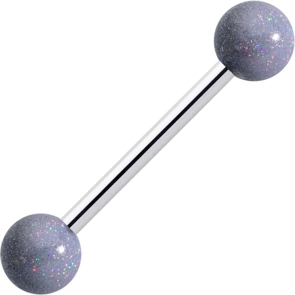 BodyCandy Pastel Shimmer Grey Ends Barbell Tongue Ring — main product shot