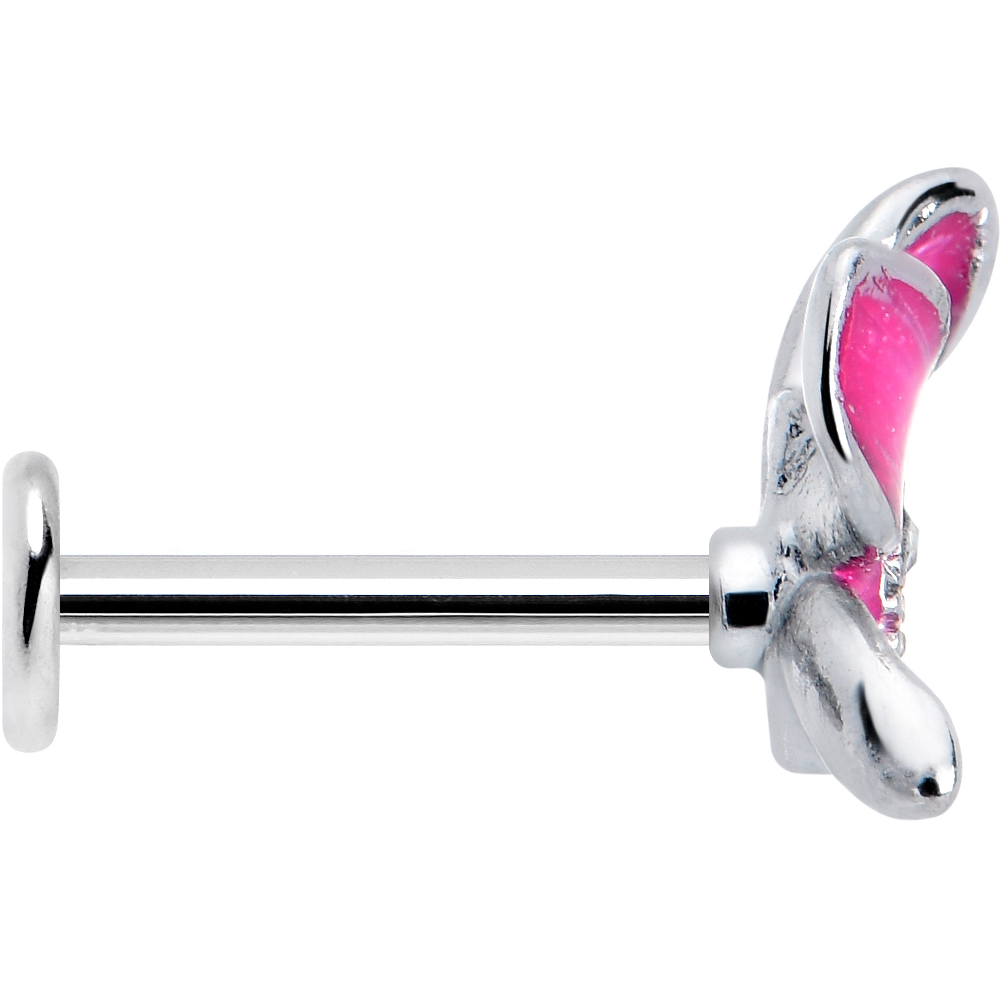 BodyCandy 16G 5/16 Clear Gem Chunky Butterfly Pink Labret Monroe Tragus — lifestyle context