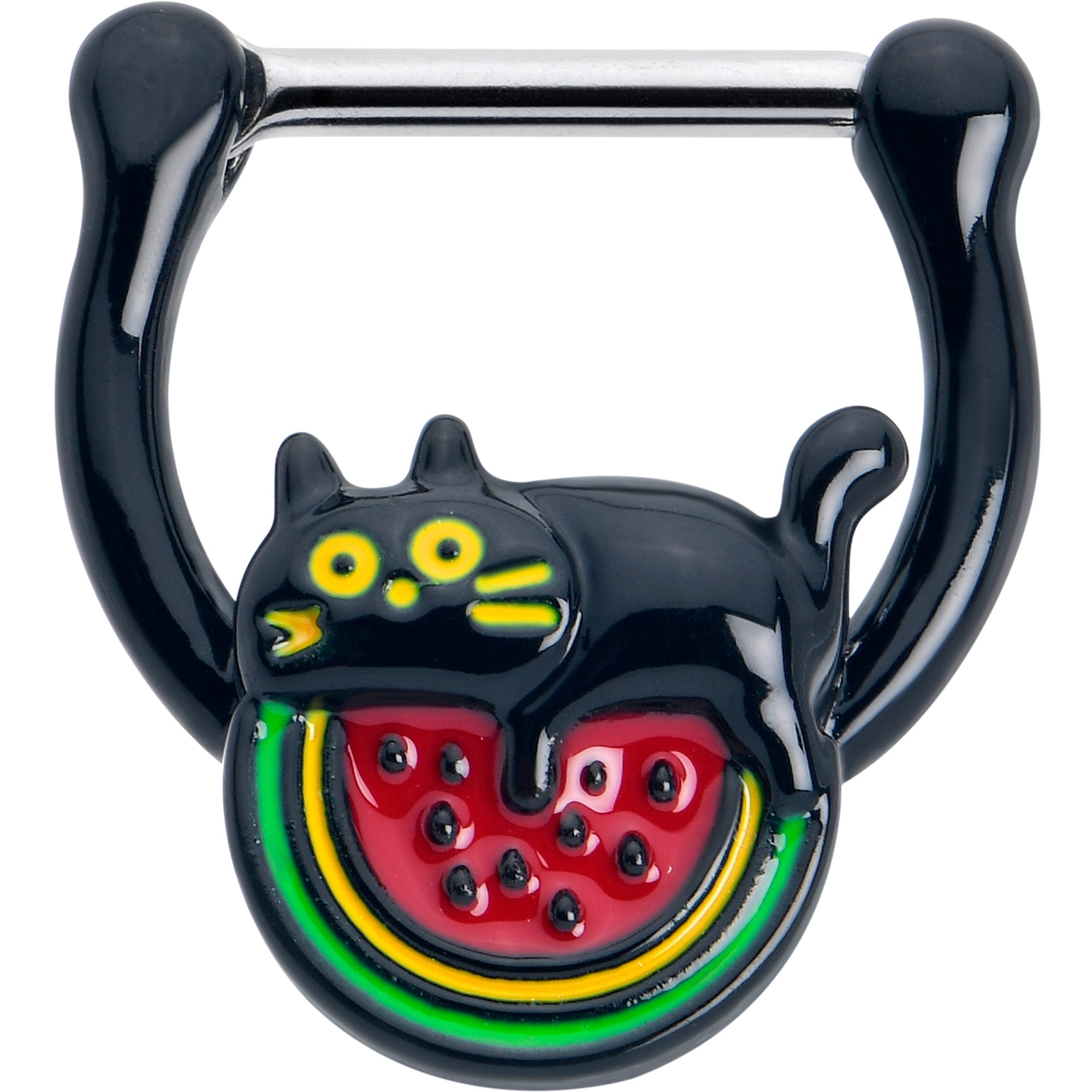 BodyCandy 16G 5/16 Watermelon Cat Love Cartilage Clicker Ring — main product shot