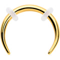 BodyCandy 16G 5/16 Gold Tone Pincher Crescent Taper — main product shot