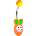 BodyCandy Surprise Carrot Easter Bunny Belly Ring — main product shot
