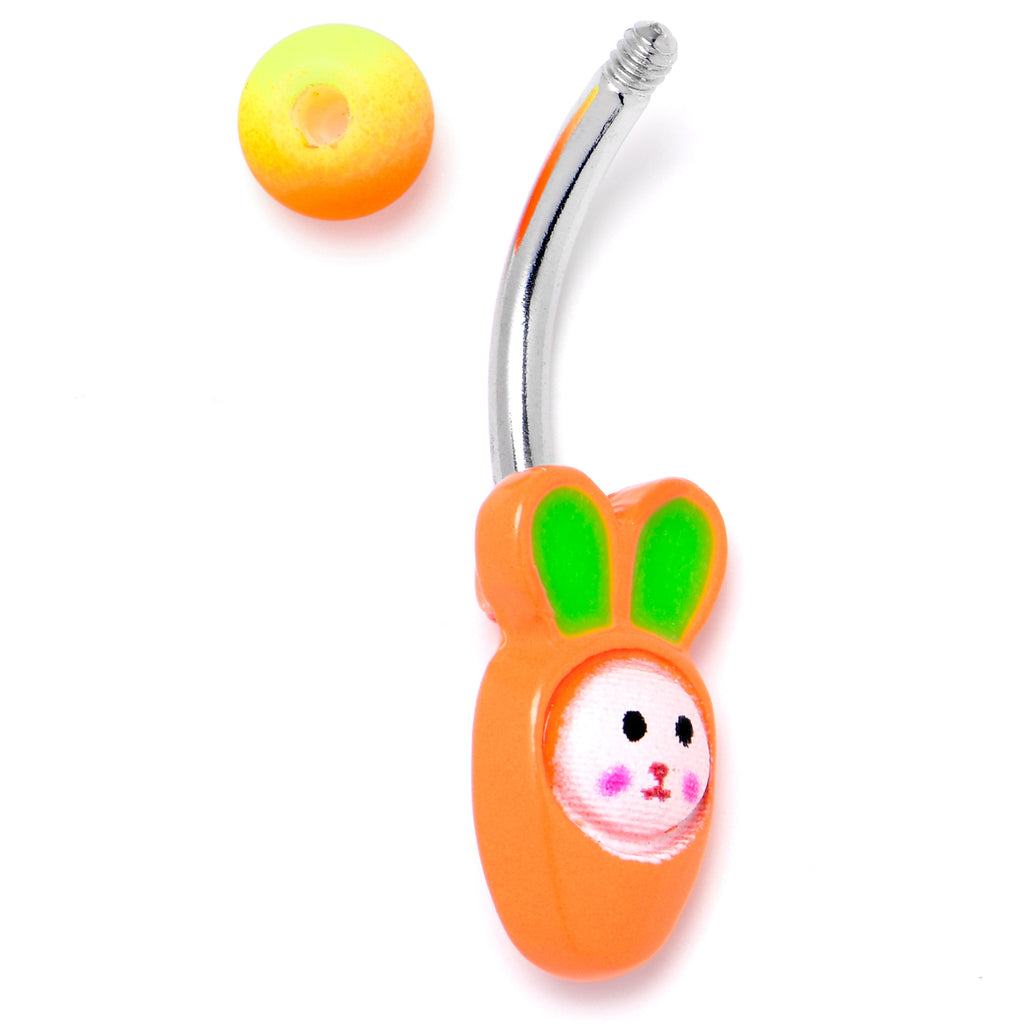 BodyCandy Surprise Carrot Easter Bunny Belly Ring — alternative angle