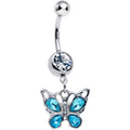 BodyCandy Blue Gem Butterfly Beauty Bling Dangle Belly Ring — main product shot