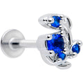 BodyCandy 16G 5/16 Blue Gem Twining Vine Flatback Stud — main product shot
