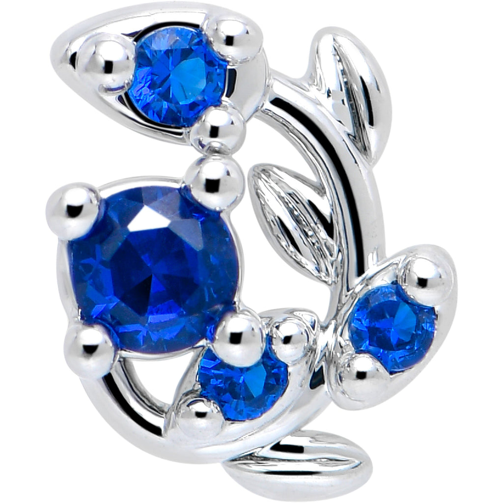 BodyCandy 16G 5/16 Blue Gem Twining Vine Flatback Stud — lifestyle context