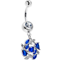 BodyCandy Clear Blue Gem Twining Vine Dangle Belly Ring — main product shot
