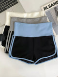 High Waist Contrast Trim Shorts