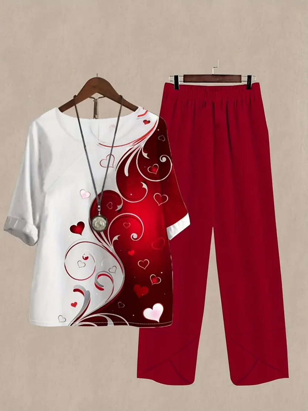 Printed Half Sleeve Top and Pants Set