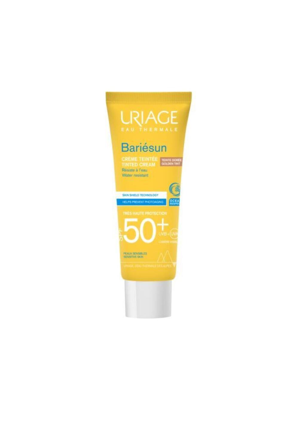 Uriage Bariesun Golden Tinted Sunscreen SPF 50+ - Anti-Aging Sun Protection for Sensitive Skin - Broad Spectrum UVA/UVB Defense, Non-Comedogenic, 1.69 fl oz