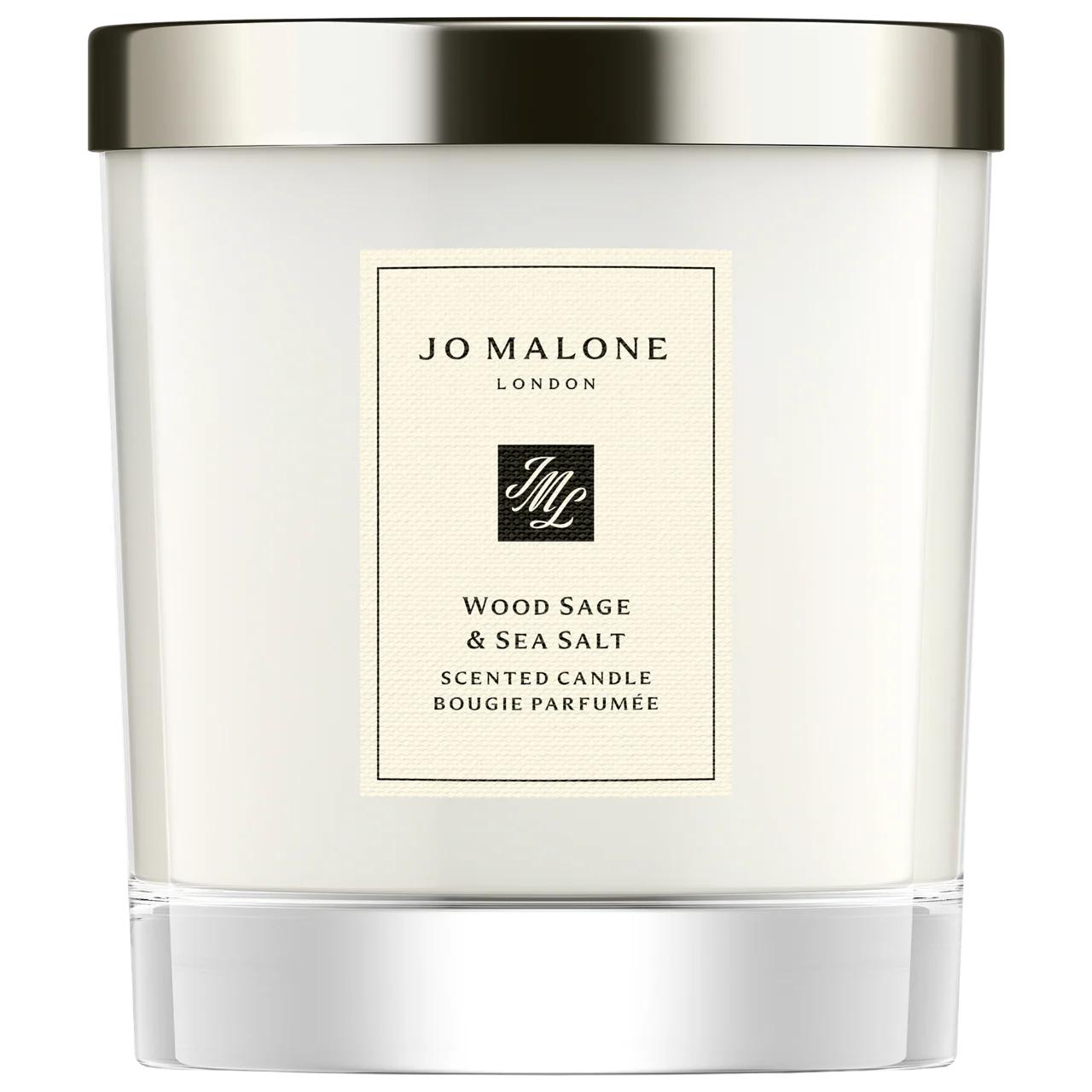 Jo Malone London Wood Sage & Sea Salt Scented Candle - Luxury Home Fragrance, Fresh Aquatics, Long-Lasting Candle