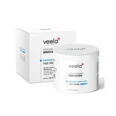 Veela Collagen and Keratin Hair Care Mask for Dry & Damaged Hair - 500ml, Nourishing, Repairing, Intensive Moisturizing