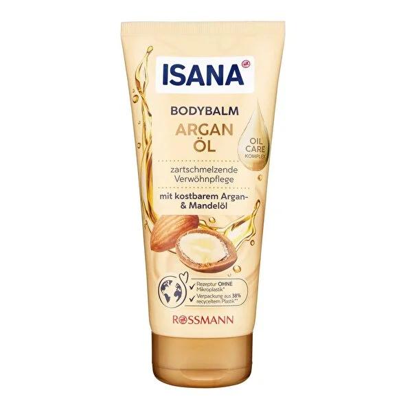 Isana Argan Oil Body Lotion - Intense Hydration for Dry Skin, Dermatologically Tested, 6.76 fl oz